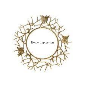 แผ่นชาร์จลายใบไม้สีเงินและสีทองดีไซน์เนอร์ที่เป็นเอกลักษณ์ของนักออกแบบจากผู้ผลิตอินเดีย - Product Image 4