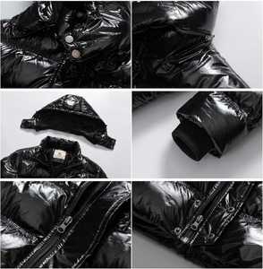 Veste matelassée légère à capuche pour homme, idéale pour la randonnée en extérieur, manteau d'hiver chaud, veste à bulles, gris marine et turquoise, vêtement d'extérieur rembourré et matelassé - Product Image 5