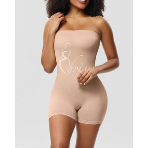 Bandeau pour femmes côtelé minceur Shapewear barboteuse Strapl Ortie body contrôle du ventre pour femmes Apewear saison d'été Svel Tee - Product Image 4