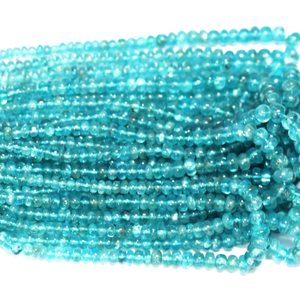 AAA Natural Apatite plain Smooth Rondelle Gemstone <b>Beads</b>, 16" 3-7mm AAA <b>Fine</b> Quality Apatite plain smooth gemstone <b>Bead</b> Jewelry - Product Image 5