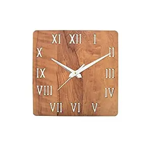 12 Inch Silent Vintage Wooden Round Wall Clock Arabic Numerals Vintage Rustic Chic Style Wooden Round Home Decor Wall Clock