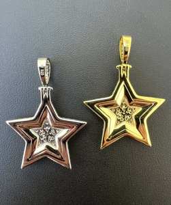 จี้และชาร์มเครื่องประดับเงินแท้ 925 ดีไซน์ซุปเปอร์สตาร์ สำหรับทุกเพศ ผ่านการทดสอบเพชร ประดับด้วยโมอิสซาไนต์ - Product Image 5