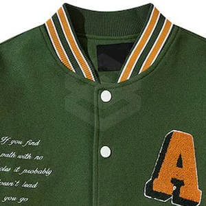 Chaqueta con letras de chenilla bordadas de estilo único Chaqueta con letras de chenilla bordadas personalizada Precio bajo Mejor calidad - Product Image 5