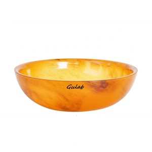Tazón de fruta de resina ámbar personalizado para el hogar, cocina, comedor y fiestas, tazón de servicio multiusos decorativo - Product Image 2