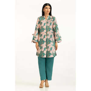 Conjunto de Primavera/Verano Estilo Chino IPST-55314, Estampado Jacquard, Viscosa y Chifón, Sin Cuello - Product Image 2