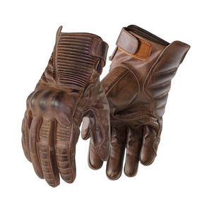 Guantes de Motocicleta de Cuero Genuino para Hombre, Diseño Moderno, con Dedos Completos / Guantes de Motocicleta Lisos de Invierno, Cómodos, al por Mayor - Product Image 6