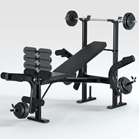 Banc d'entraînement de levage de poids plats pliables et réglables, ensemble de presse avec extension de jambe