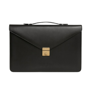 Premium Genuine Leaf Leather Soft Lightweight Zipper Closure Office Briefcase Stylish Luxury Professional <b>Women</b> Men Business - Product Image 1