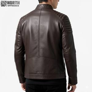 Vestes en cuir de haute qualité pour hommes, broderies décorées en gros des fabricants pakistanais, blouson aviateur personnalisé - Product Image 2