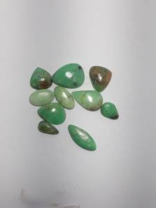 คุณภาพที่น่าทึ่ง Chrysoprase Cabochon หินหลวมแฮนด์เมด Cabochon Chrysoprase อัญมณีสําหรับทําเครื่องประดับ 57 กะรัต 10 ชิ้นอัญมณี - Product Image 2
