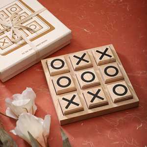 Classic Portable <b>Wood</b> Tic Tac Toe <b>Game</b> Set for Home Decoration and Relaxing Family Time - Product Image 6