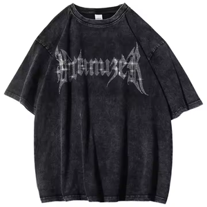 Camiseta de algodón 100% Hip Hop más vendida Patrón sólido Tela de punto de alta calidad Precio razonable - Product Image 5