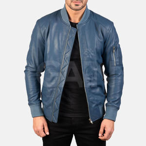 Vestes en cuir de qualité supérieure pour hommes en vente Veste d'hiver à col montant de toutes les couleurs Tailles Vestes en cuir pour hommes - Product Image 2