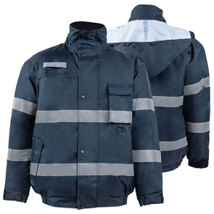 High Quality Cotton Flame-Retardant Hi Vis Winter Workwear Jackets Reflective Road Work Windproof OEM Wholesale - Product Image 3