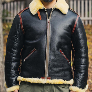 Chaqueta de bombardero de motocicleta de Primavera de tela de pana de concha Modal para hombre más vendida 2025 con cuello cuadrado de patrón sólido - Product Image 6