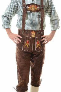 Shorts bavarois en cuir véritable brodés sur mesure pour hommes - Écologiques, coupe-vent et respirants - Product Image 4