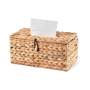 Boîte à mouchoirs en jacinthe d'eau rectangulaire écologique rustique couverture de boîte à mouchoirs décorative pour salle de bain salon chambre - Product Image 1