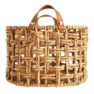 Panier de rangement rond en jacinthe d'eau Honeybloom, panier de rangement fait à la main, vente en gros, écologique, fabriqué au Vietnam - Product Image 3