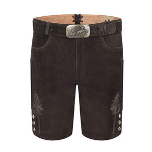 Custom Made Men's Oktoberfest Bavarian <b>Shorts</b> New Fashion Dark Color Leather Apparel Lightweight High Embroidered for Adults - Product Image 4