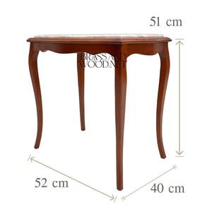 Elegante Juego de Mesas Auxiliares Encajables Clásicas con Estructura de Madera Maciza y Cubiertas de Mármol Blanco de Primera Calidad para Decoración de Sala de Estar de Lujo - Product Image 2