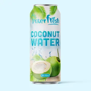 인터프레쉬 공장 가격 코코넛 물 캔 500ml 베트남 코코넛 하이 퀄리티 무설탕 추가 무료 샘플
