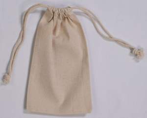 Customizable Logo Print Organic Cotton Drawstring <b>Bag</b> Eco-Friendly Recyclable Promotional <b>Bags</b> for Sustainable Use <b>Small</b> Size - Product Image 5