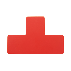 LongLife - Marcatura del Pavimento T-Pezzo, autoadesivo 50mm, Rosso, 50 pz / Confezione.- LG-50-T-01 - Product Image 1