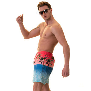 Pantalones cortos deportivos para correr para hombre con tela elástica, moda informal impresa, impermeables, cadenas de suministro ágiles personalizadas, pantalones cortos de verano - Product Image 3