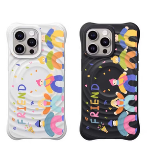 เคสโทรศัพท์แม่เหล็ก TPU แบบ3D ลายคลื่นนูนบางพิเศษกันกระแทกแบบหรูหราสำหรับ16 Pro max/plus/ 15/14/13 - Product Image 1