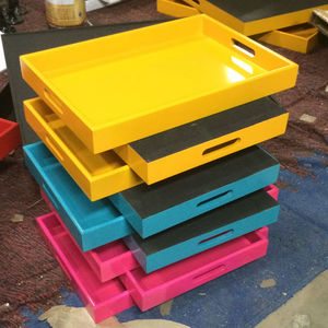 Plateau élégant en MDF fait à la main avec finition décorative idéal pour les cérémonies religieuses Puja et les pratiques rituelles quotidiennes - Product Image 1