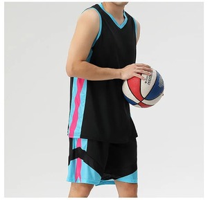 Uniforme de basket-ball unisexe personnalisé tissu à mailles respirant à séchage rapide uniforme de jeu d'entraînement imprimé - Product Image 6