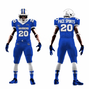 Últimas camisetas de fútbol de manga corta de estilo americano, conjunto de uniforme de sublimación de talla grande transpirable, diseño impreso cosido de verano - Product Image 3