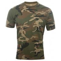 100% coton T-Shirt homme col rond manches courtes 180 grammes style formel avec imprimé camouflage Spandex matériel