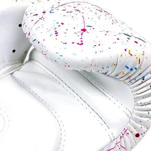Gants de boxe Fairtex blancs personnalisés en gros, gants d'entraînement Muay Thai OEM en cuir de vachette véritable à fermeture rapide - Product Image 3