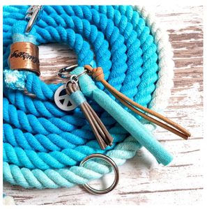 สายจูงสุนัขแบบทำมือเชือกคอตตอนสีอุปกรณ์เสริมสำหรับสัตว์เลี้ยง - Product Image 3