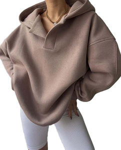 เสื้อฮู้ดดี้แฟชั่นคุณภาพระดับมืออาชีพสำหรับสาวพลัสไซส์ สไตล์ลำลอง สตรีทแวร์ ทรงโอเวอร์ไซส์ สวมใส่สบาย - Product Image 6