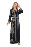 Abaya en Soie Anti-Plis Faite à la Main à Manches Longues, Vêtement Islamique Turc de Luxe, Caftan Maghrebien Élégant et de Créateur – Vente en Gros Personnalisée