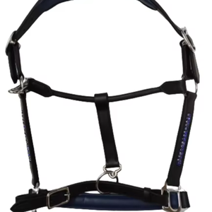 Adeefa EnterpriseBlue Padding avec cristaux bleus pour licol en cuir avec attaches en acier inoxydable pour chevaux. - Product Image 1