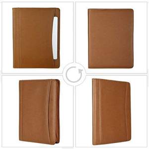 Carpeta de Presentación de Cuero PU Tamaño A4 con Logotipo Personalizado, Cierre de Cremallera, Colores Personalizados, Clip para Archivos, Tarjetero, Tamaño Carta - Product Image 5