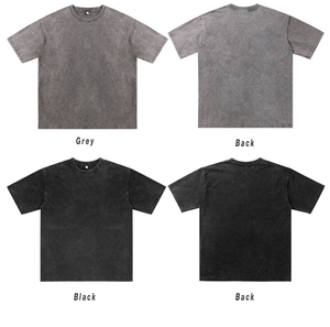 Camiseta Oversize Vintage Lavada STREETLAB de Algodón Jersey 230g con Cuello Redondo, Tallas Grandes, Estilo Urbano para Hombre, con Impresión de Logotipo Personalizado - Product Image 5
