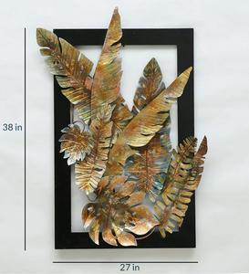 Art mural en fer à motif de plantes de qualité supérieure pour chambre et bureau quantité en vrac décorative Sculpture murale faite à la main Art en métal - Product Image 6