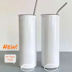 Gobelets à sublimation vierges personnalisables de 20oz avec couvercles et pailles - Product Image 2