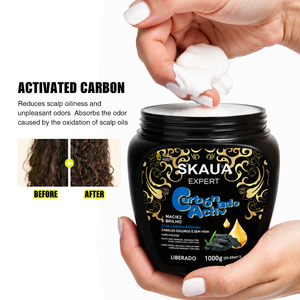 Mascarilla Capilar Sin Enjuague para Cabello Seco, Áspero y Encrespado con Carbón Activado para Suavidad y Brillo - Product Image 6