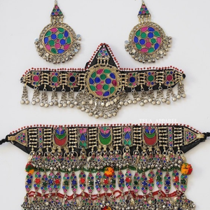 2024 New Trend High Quality Handmade Jewelry Sets Customized Multi Color Afghan Jewelry Earrings Necklace & <b>Headpiece</b> <b>Tikka</b> Sets - Product Image 4