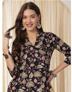 Nouvelle arrivée Kurti court en rayonne à imprimé floral - Product Image 3