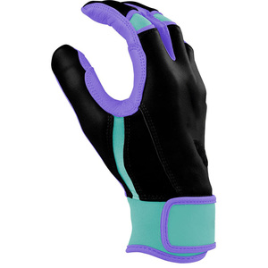 Guantes de béisbol de cuero personalizables de la mejor calidad para adultos y jóvenes Guantes de bateo de entrenamiento flexibles de puño corto - Product Image 4