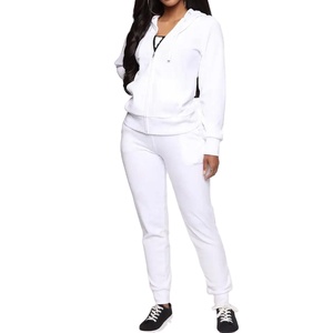 Survêtement en velours à capuche ajusté pour femmes Ensembles pour femmes Brand New Long Sleeve Active Jogger Suit Training Sweat suit2026 - Product Image 5