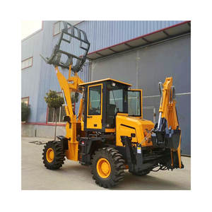 Avec godet à dents arrière, moteur diesel Yunnei pour projet de construction, mini chargeuse-pelleteuse Everstar compacte à EBL20-28 roues - Product Image 1