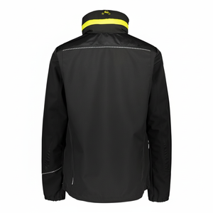 Chaqueta Softshell Asimétrica con Cierre para Hombre, Cuello Alto, Resistente al Viento, Ropa Deportiva Personalizada, Venta al por Mayor Directa de Fábrica - Product Image 6