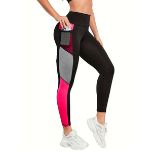 Venta al por mayor de mallas de yoga sin costuras para mujer con logotipo personalizado de cintura alta para entrenamiento en el gimnasio - Product Image 1